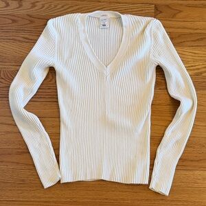 Old Navy V-Neck Ribbed Sweater - Cream